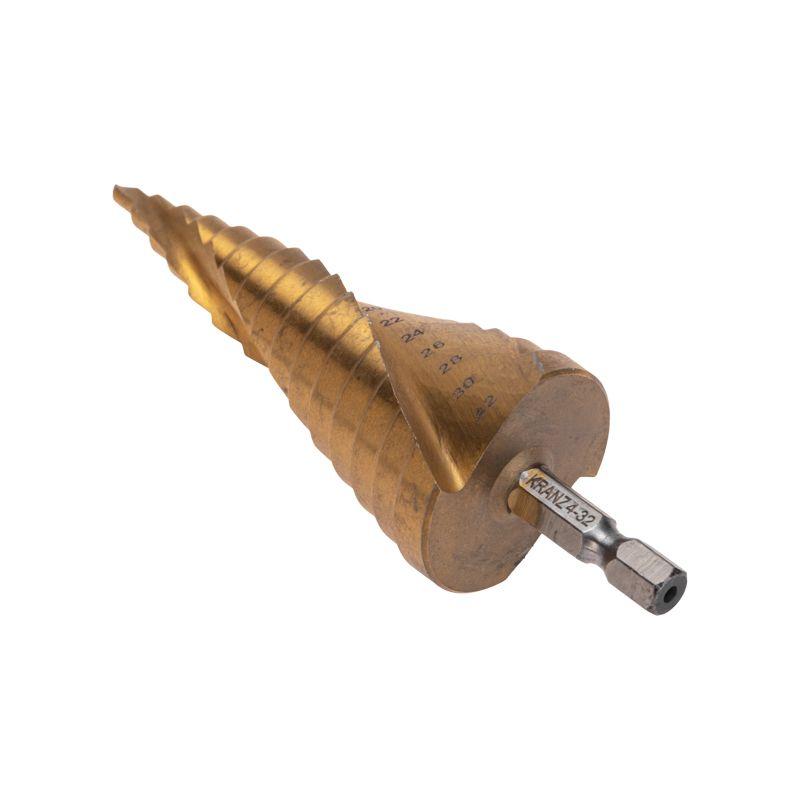 Сверло ступенчатое по металлу ТИТАН 4.0-32.0мм Р6М5 Kranz KR-12-6613