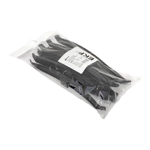 Держатель кабеля двусторонний для прямого монтажа (240мм) черн. (уп.10шт) EKF ch-2-b-240