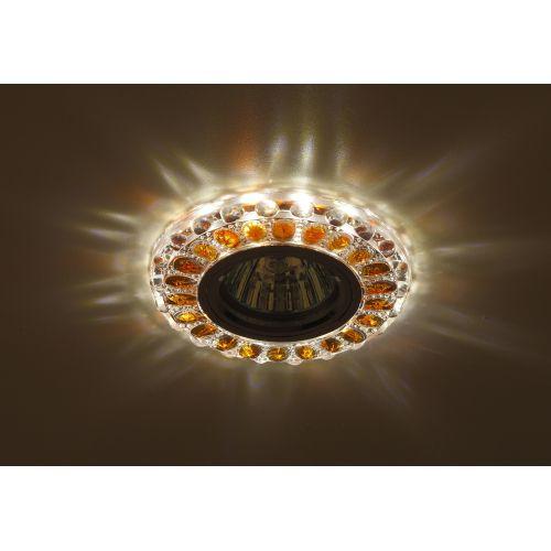 Светильник точечный DK LD10 SL OR/WH MR16 декор со светодиод. подсветкой прозр. оранж. ЭРА Б0028093