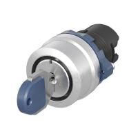 Головка переключателя с ключом на 3 положения с возвратом стандартная ручка алюм. черн. DKC M22S-KM3A