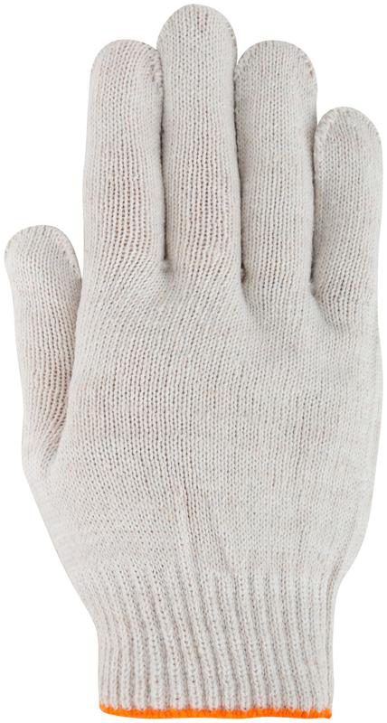 Перчатки вязаные "Волна" (4 нити) 10 класс вязки х/б с ПВХ 12491