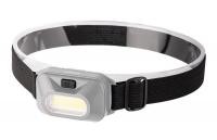 Фонарь налобный H9-L1W-gy 1Вт COB 100лм 100%/50%/мигающий 3хAAA (не входят в комплект) сер. ФАZА 5031180