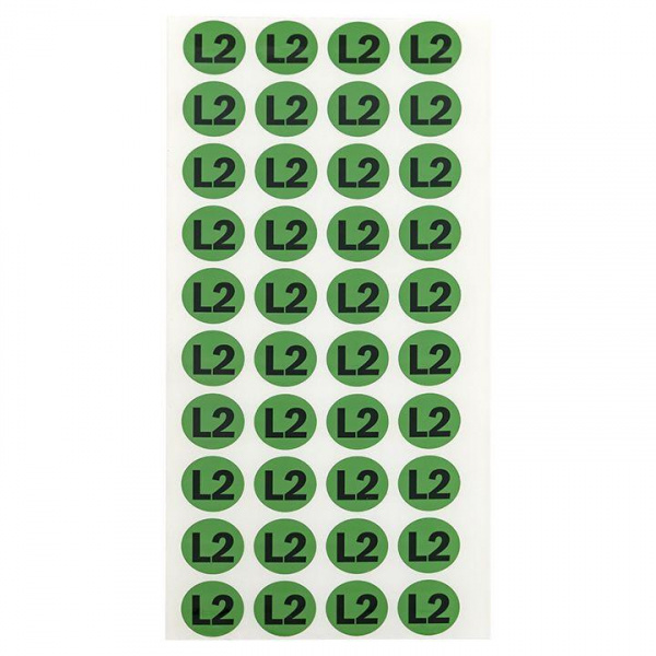 Наклейка "L2" d20мм PROxima EKF an-2-15-1